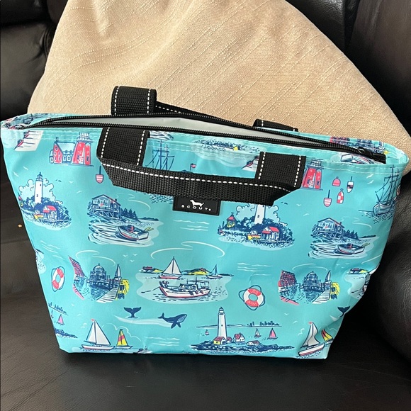 Scout Blue Nautical Print Tote Bag - Picture 1 of 2